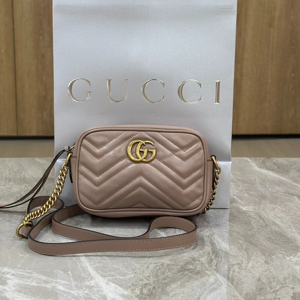 GUCCI Tan Mini Camera Bag